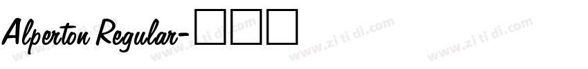 Alperton Regular字体转换